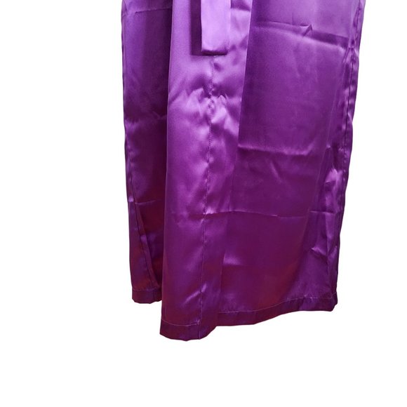 Victoria's Secret Womens Purple Silky Feeling Long Robe Size Small - Picture 7 of 10